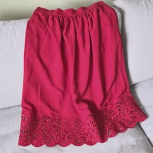H&M New Red Lace Skirt Size 12 Valentine's Holidays Romantic